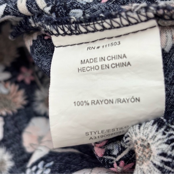 AUW Navy Floral Halter Dress Pockets - Picture 14 of 15